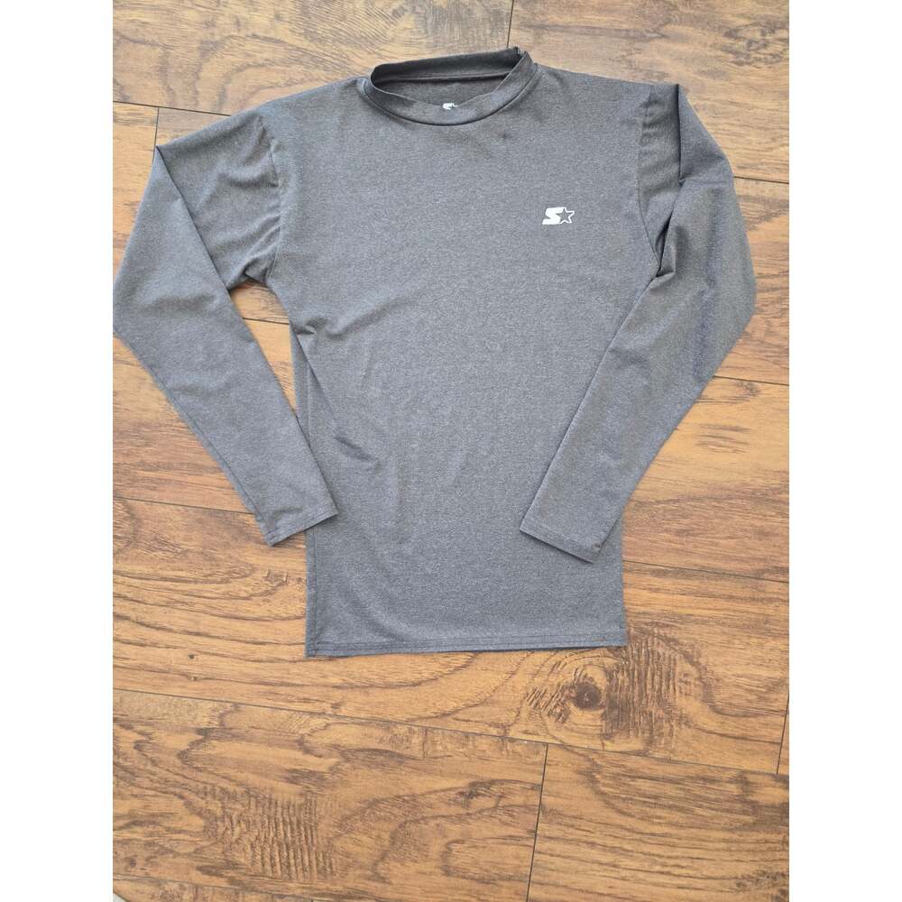Starter Dri Star Youth Small Gray Compression Base Layer Long Sleeve Shirt